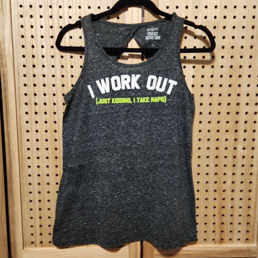 SO Perfect Active Tank Perfectly Soft You I Work Out Just Kidding‎ i Take Naps